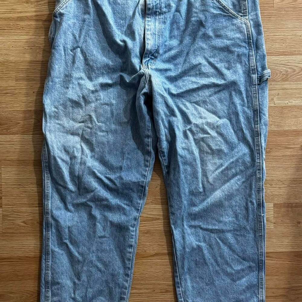 Gander Mtn Carpenter Fit Vintage Light Wash Denim Jeans 40x30